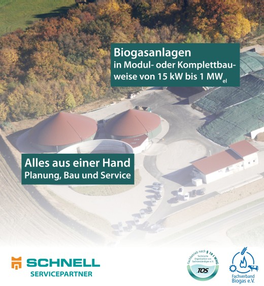 Biogasanlagen in Modul- und Komplettbauweise